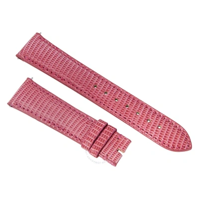 Hadley Roma Shiny Hot Pink Lizard Leather Strap In Gray