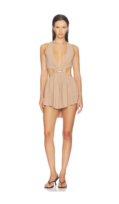 Haelo Gathered Halo Cutout Dress ドレス In Neutral