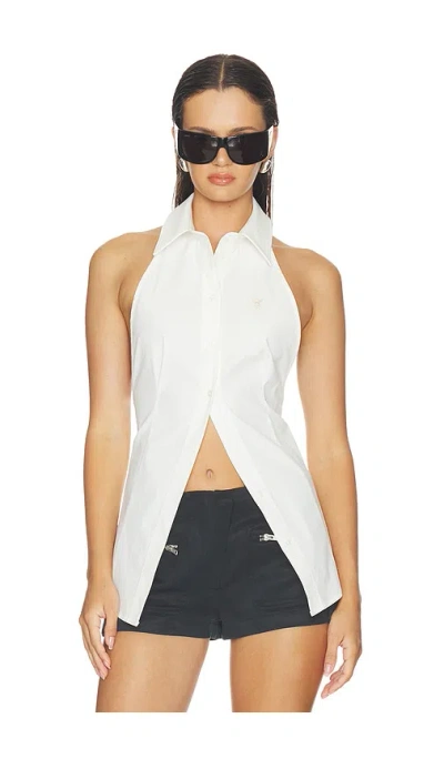 Haelo Cinch Halter Shirt In White
