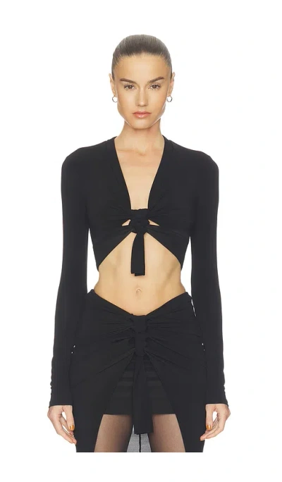 Haelo Knotted Ls Top In Black