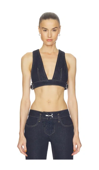 Haelo Retro Micro Vest In Indigo