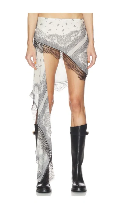 Haelo Spiral Bandana Skirt In White