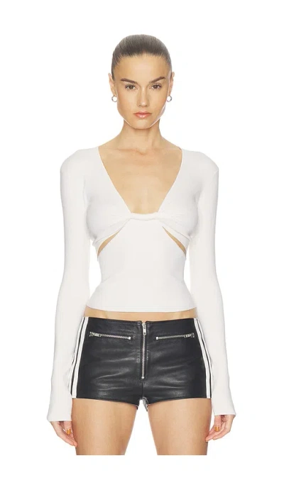 Haelo Twist Sweater In White