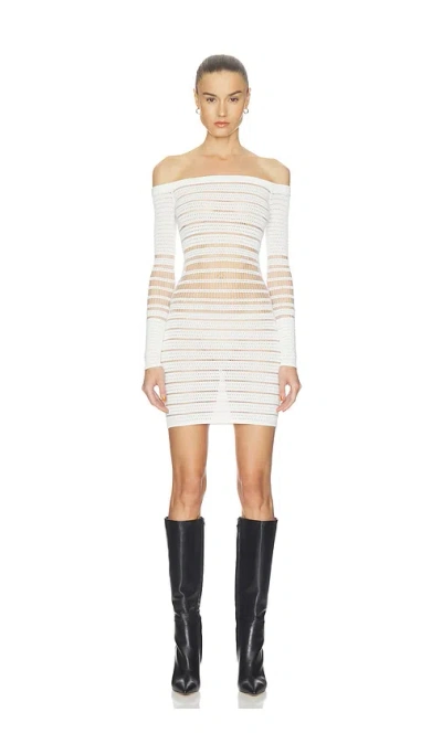 Haelo Veiled Mini Dress In White