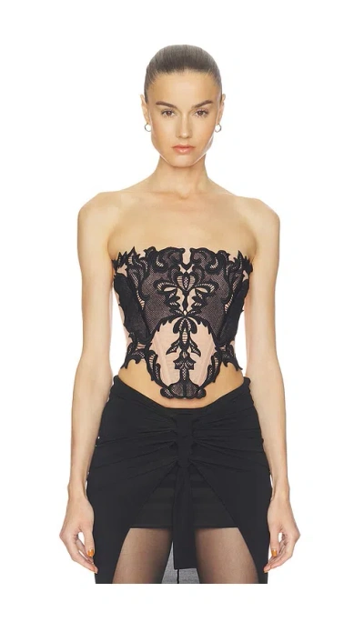 Haelo Wing Lace Corset In Multi