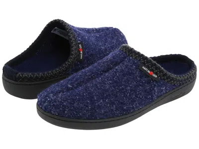Haflinger At Classic Hardsole Slippers Blue Speckle : Eu 46 (us
