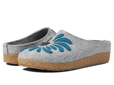Haflinger Blooming Slippers Silver Grey : Eu 42 (us In Gray