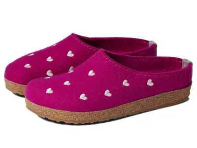 Haflinger Cuoricini Slippers Kardinal: Eu 40 (us Men's 7 - Women's 9) Medium In Pink