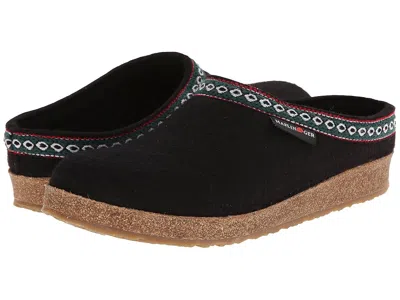 Haflinger Gz Classic Grizzly Clog Shoes Black : Eu 46 (us
