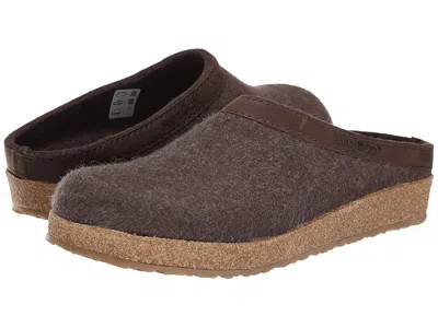 Haflinger Gzl Leather Trim Grizzly Clog Shoes Brown : Eu 38 (us
