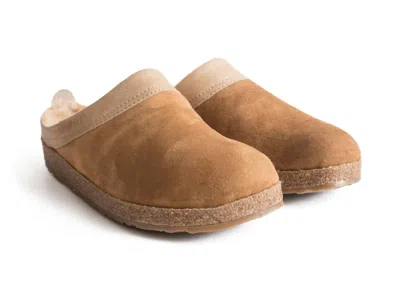 Haflinger Men's Snowbird Clog In Tan In Multi
