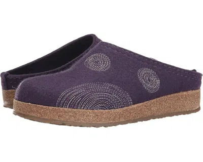 Haflinger Spirit 741017-77 Clog Women's Purple Wool Comfort Shoes Rhs4982