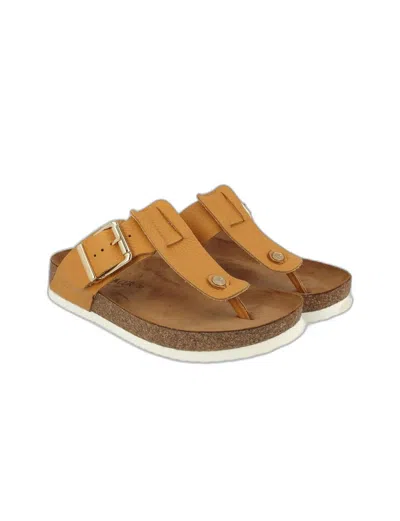 Haflinger Unisex - Cora Toe Post Sandal In Golden