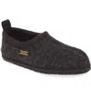 Haflinger Unisex Freddie Boiled Wool Slipper In Charcoal