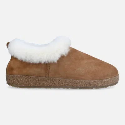 Haflinger Unisex Iceland Cozy Shearling Clog In Chestnut In Pink