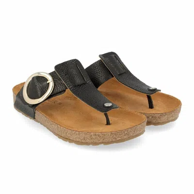 Haflinger Women's Corinna Casual Sandals In Black Pebble In Multi