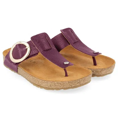 Haflinger Women's Corinna Casual Sandals In Plum Pebble In Multi