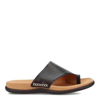 Haflinger Women's Gabor Toe Loop Sandal In Black