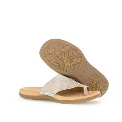 Haflinger Women's Gabor Toe Loop Sandal In Metallic Shell In Multi
