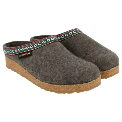 Haflinger Women's Gz Clog In Grey In Brown