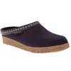 Haflinger Grizzly Clog Slipper In Purple
