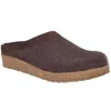 Haflinger Women's Gzl42 Grizzly Clog In Smokey Brown In Brown
