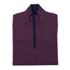 Hagen Men's Cotton-cashmere Quarter Zip In Marled Plum In Multi