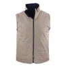 Hagen Men's Flannel & Microfiber Reversible Vest In Tan/navy