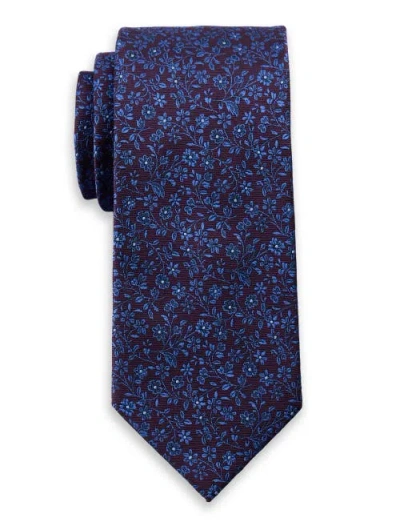 Haggar Big & Tall Floral Tie In Plum