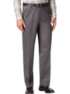 Haggar Men's Big & Tall Premium No Iron Khaki Classic Fit Flat Front Hidden Expandable Waistband Pants In Grey