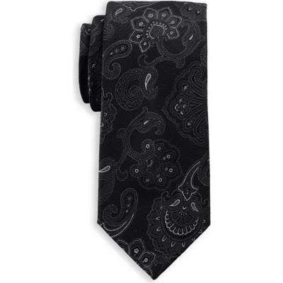 Haggar Big & Tall Paisley Tie In Black