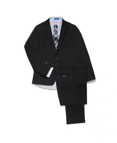 Haggar Kids' Boys 4 Piece Suit Set In Black,white