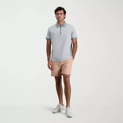 Haggar Cool 18 Pro Mens 7" Mid Rise Moisture Wicking 1 Pair Golf Short In Neutral