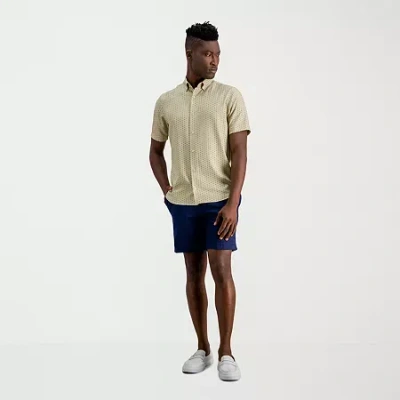 Haggar Cool 18 Pro Mens 7" Mid Rise Stretch Fabric Moisture Wicking Quick Dry Golf Short In Animal Print