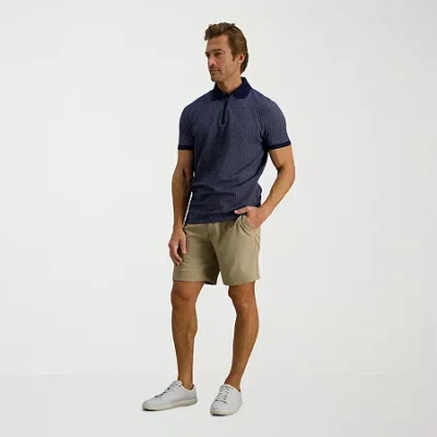 Haggar Cool 18 Pro Mens 7" Mid Rise Stretch Fabric Moisture Wicking Quick Dry Golf Short In Multi