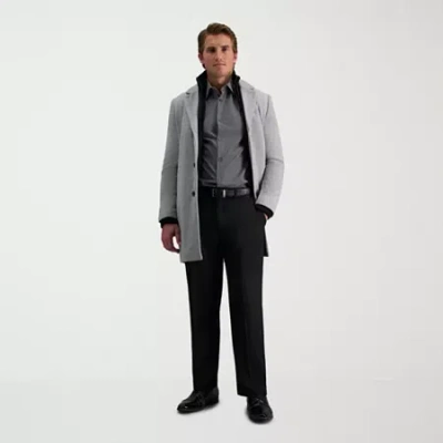 Haggar Cool 18 Pro Mens Classic Fit Flat Front Pant In Gray