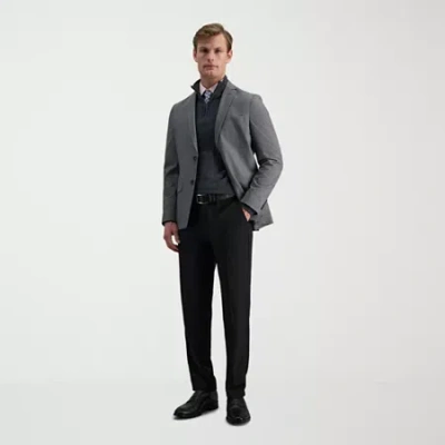 Haggar Cool 18 Pro Mens Comfort Waistband Slim Fit Flat Front Pant In Black