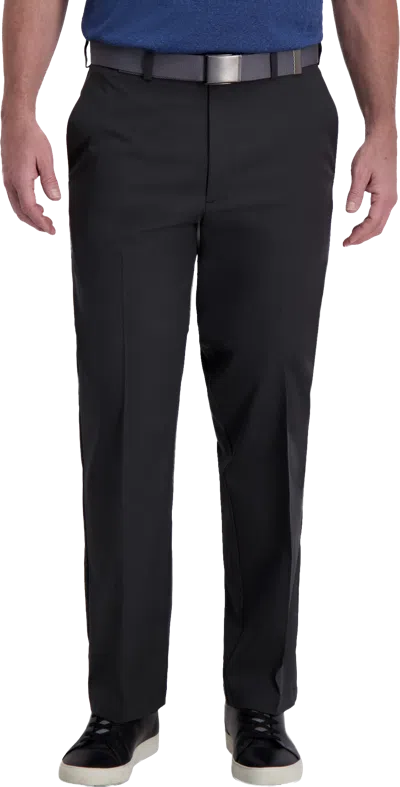Haggar Cool Right® Performance Flex Classic Fit Flat Front Pant In Black
