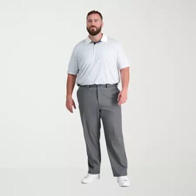 Haggar Cool Right Performance Flex Mens Classic Fit Big And Tall Flat Front Pant In Multi