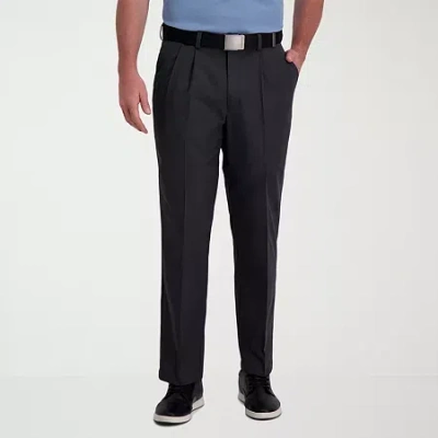 Haggar Cool Right Performance Flex Mens Classic Fit Pleated Pant In Multi