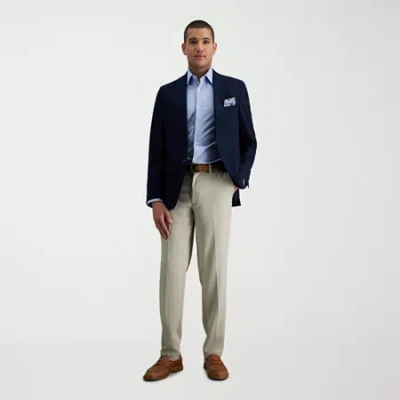 Haggar Cool Right Performance Flex Mens Comfort Waistband Slim Fit Flat Front Pant In White