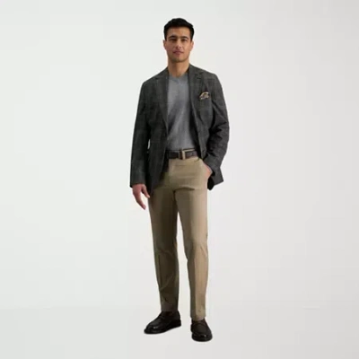 Haggar Cool Right Performance Flex Mens Comfort Waistband Straight Fit Flat Front Pant In Black