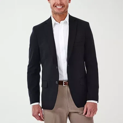 Haggar Inmotion Mens Stretch Fabric Classic Fit Sport Coat In Black