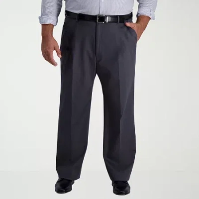 Haggar Iron Free Premium Khaki Mens Classic Fit Big And Tall Flat Front Pant In Animal Print