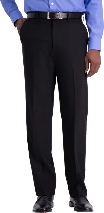 Haggar J.m. ™ Performance 4-way Stretch Classic Fit Flat Front Dress Pant In Black