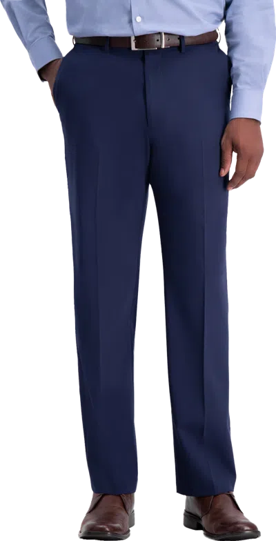 Haggar J.m. ™ Performance 4-way Stretch Classic Fit Flat Front Dress Pant In Blue