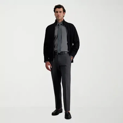 Haggar Jmh Flannel Mens Straight Fit Flat Front Pant In Animal Print