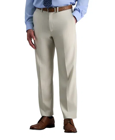 Haggar Jmh Men Premium Stretch Classic Fit Flat Front Suit Pant In Brown