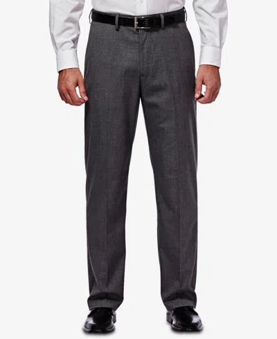 Haggar Jmh Men Premium Stretch Classic Fit Flat Front Suit Pant In Dark Gray