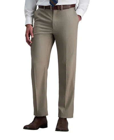 Haggar Jmh Men Premium Stretch Classic Fit Flat Front Suit Pant In Green